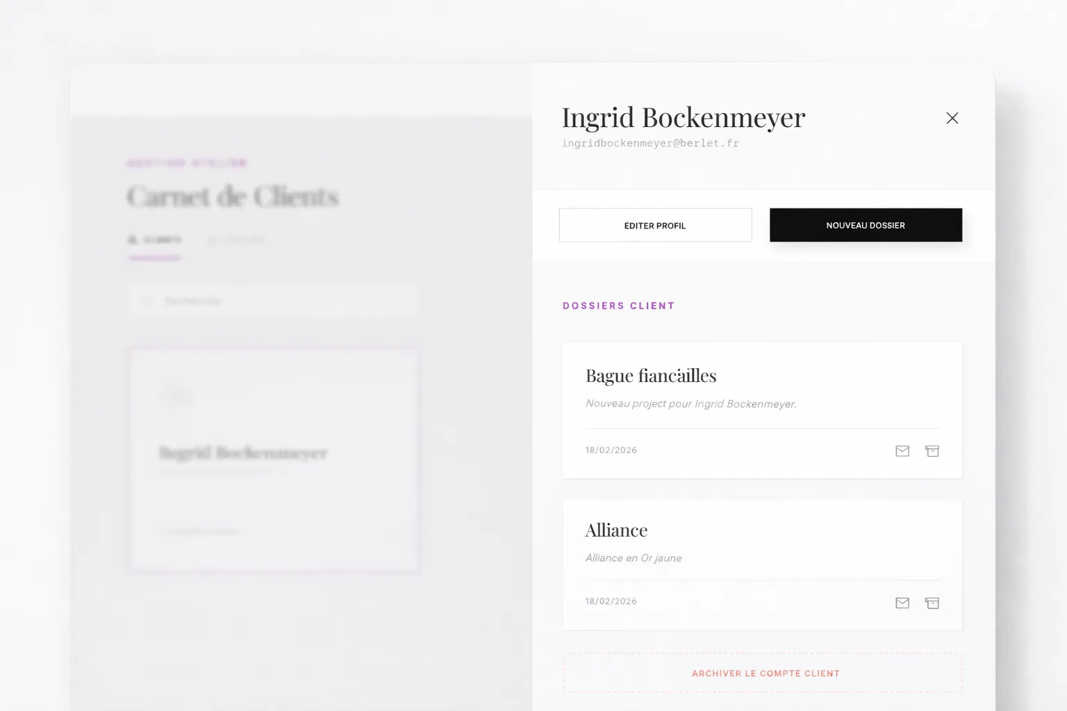 Validation et collaboration client BERLET